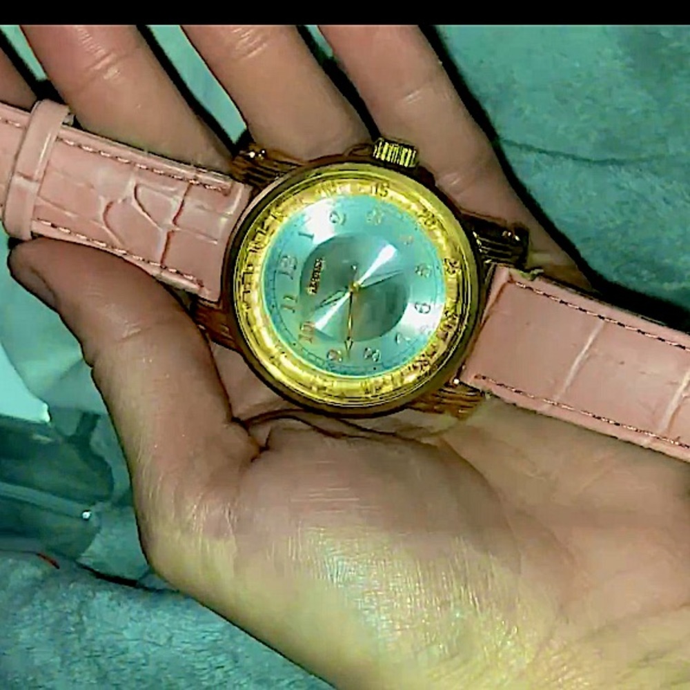 Bijoux Terner Pink Leather Watch